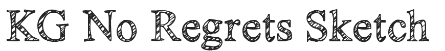 KG No Regrets Sketch.ttf图片展示