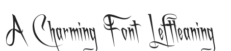 A Charming Font Leftleaning.ttf图片展示