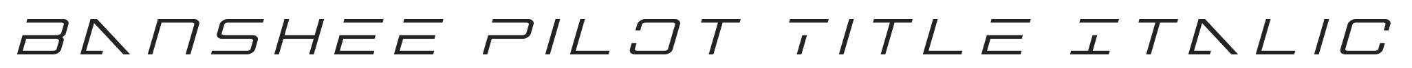 Banshee Pilot Title Italic.ttf图片展示
