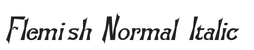 Flemish-Normal-Italic.ttf图片展示