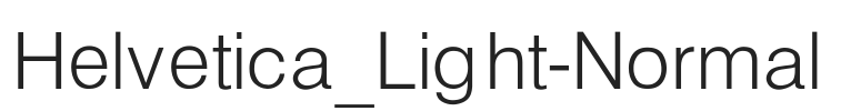 Helvetica_Light-Normal.ttf图片展示